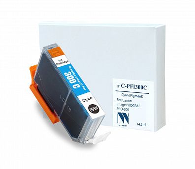 Струйный картридж NV Print C-PFI300 C для Canon imagePROGRAF PRO-300 совместимый