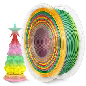 Филамент NVPRINT PLA Rainbow 01 для 3D печати диаметр 1.75мм  длина 330 метров  масса 1 кг