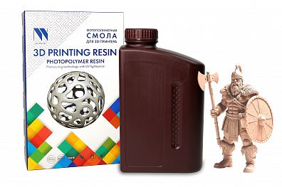 Фотополимерная смола NVPRINT PA Like Resin Beige для 3D печати 1 кг (бут)