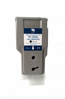 Струйный картридж NV Print PFI-320BK (NV-2890C001) Black для Canon ImagePROGRAF TM-200/205/300/305/350/355 (300 мл) совместимый