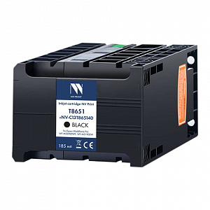 Струйный картридж NV Print T8651 (NV-C13T865140) Black для  Epson WorkForce Pro WF-M5690DWF, WF-M5190DW (10 000 стр) совместимый