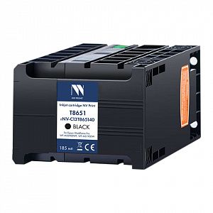 Струйный картридж NV Print T8651 (NV-C13T865140) Black для  Epson WorkForce Pro WF-M5690DWF, WF-M5190DW (10 000 стр) совместимый